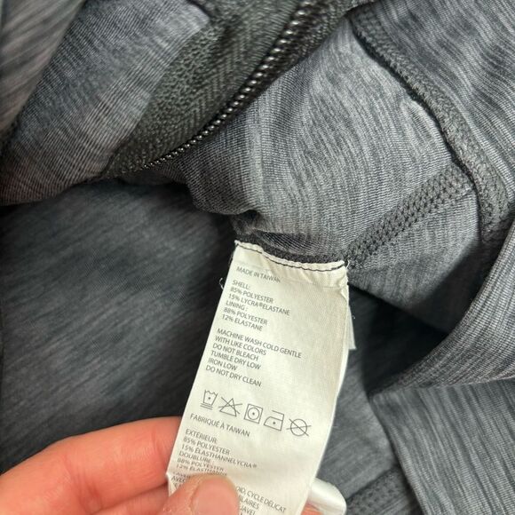 prAna Women's Charcoal Camelia Zip Hoodie Ruched Gray Space Dye size medium - Picture 7 of 8